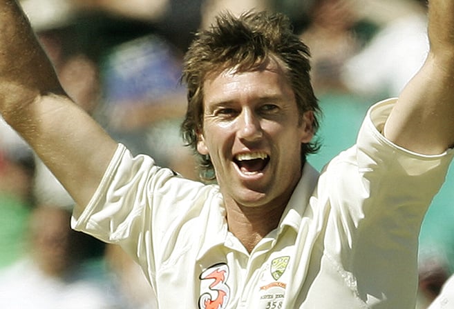 Glenn Mcgrath during a match