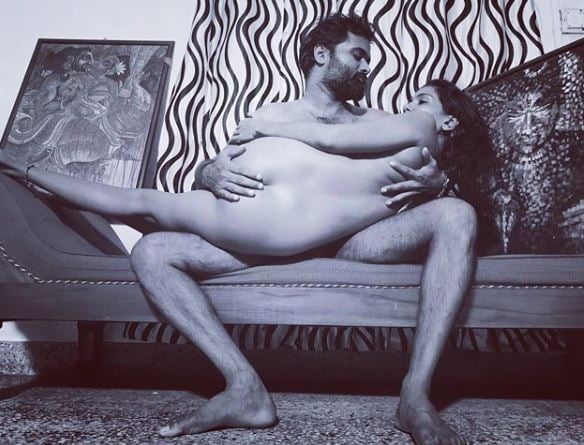 A Picture of Fathima along with her live-in partner