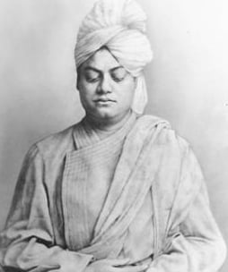 Swami Vivekananda while doing meditation